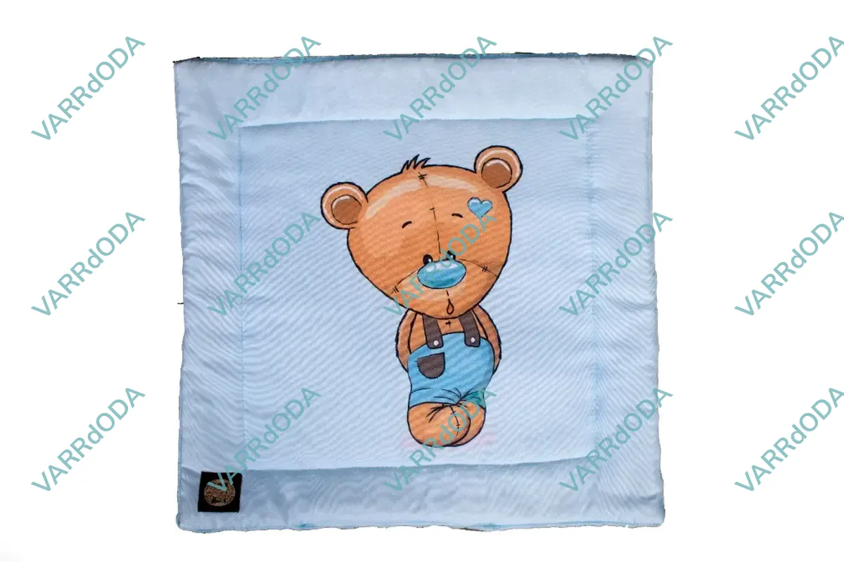 Kék maci baba párna