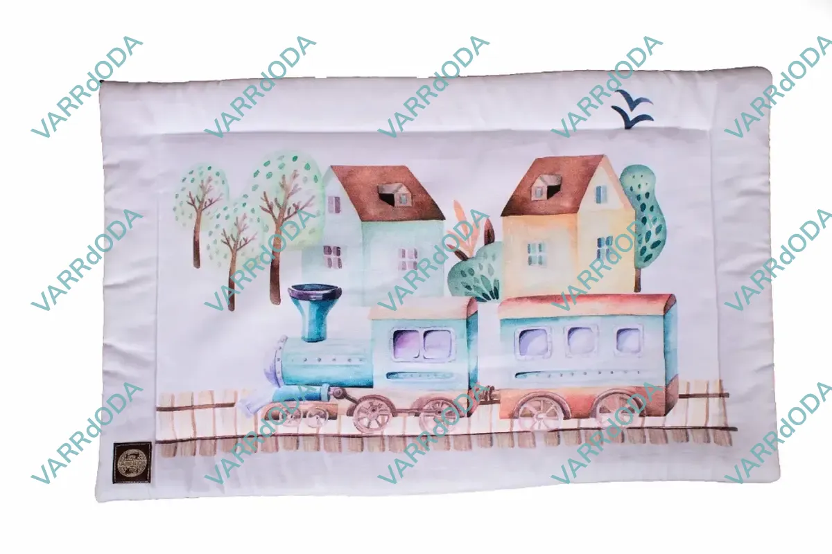 Retro vonat prémium baba párna