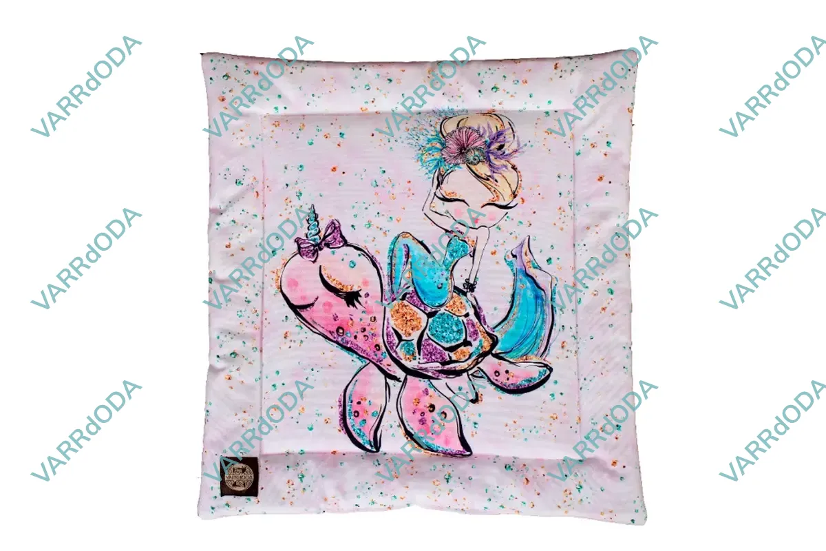 Sellő és a teknős prémium baba párna