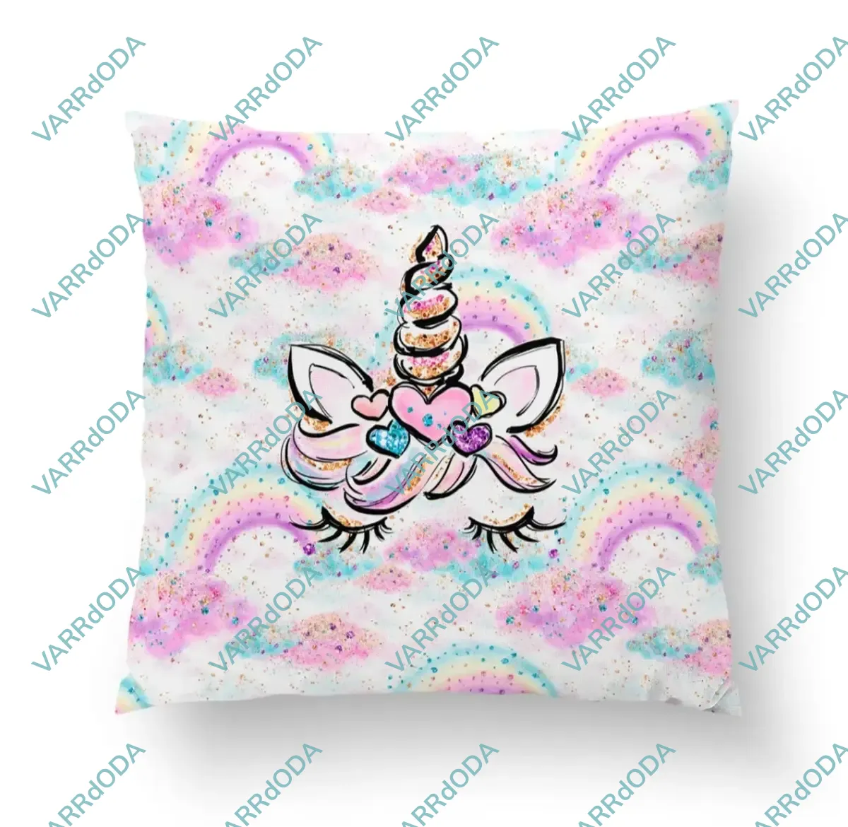 Csillám unikornis prémium párna