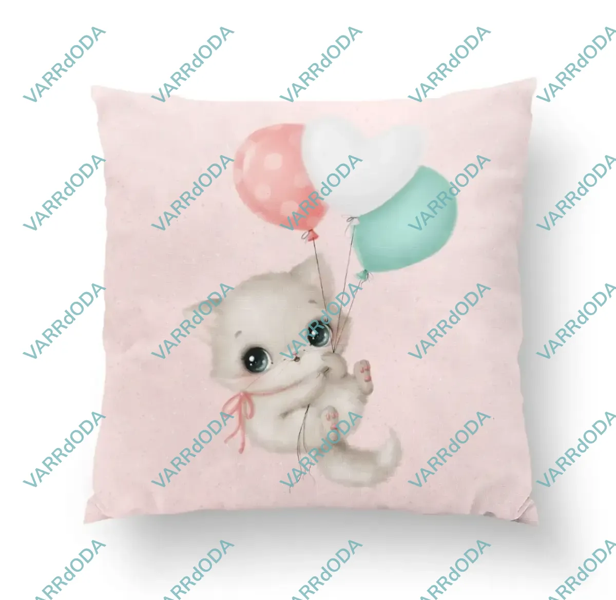 Édes cica rózsaszín prémium párna