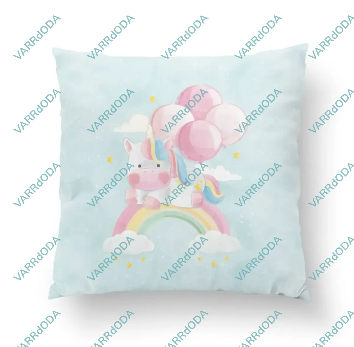 Egyszarvú a szivárványon prémium párna