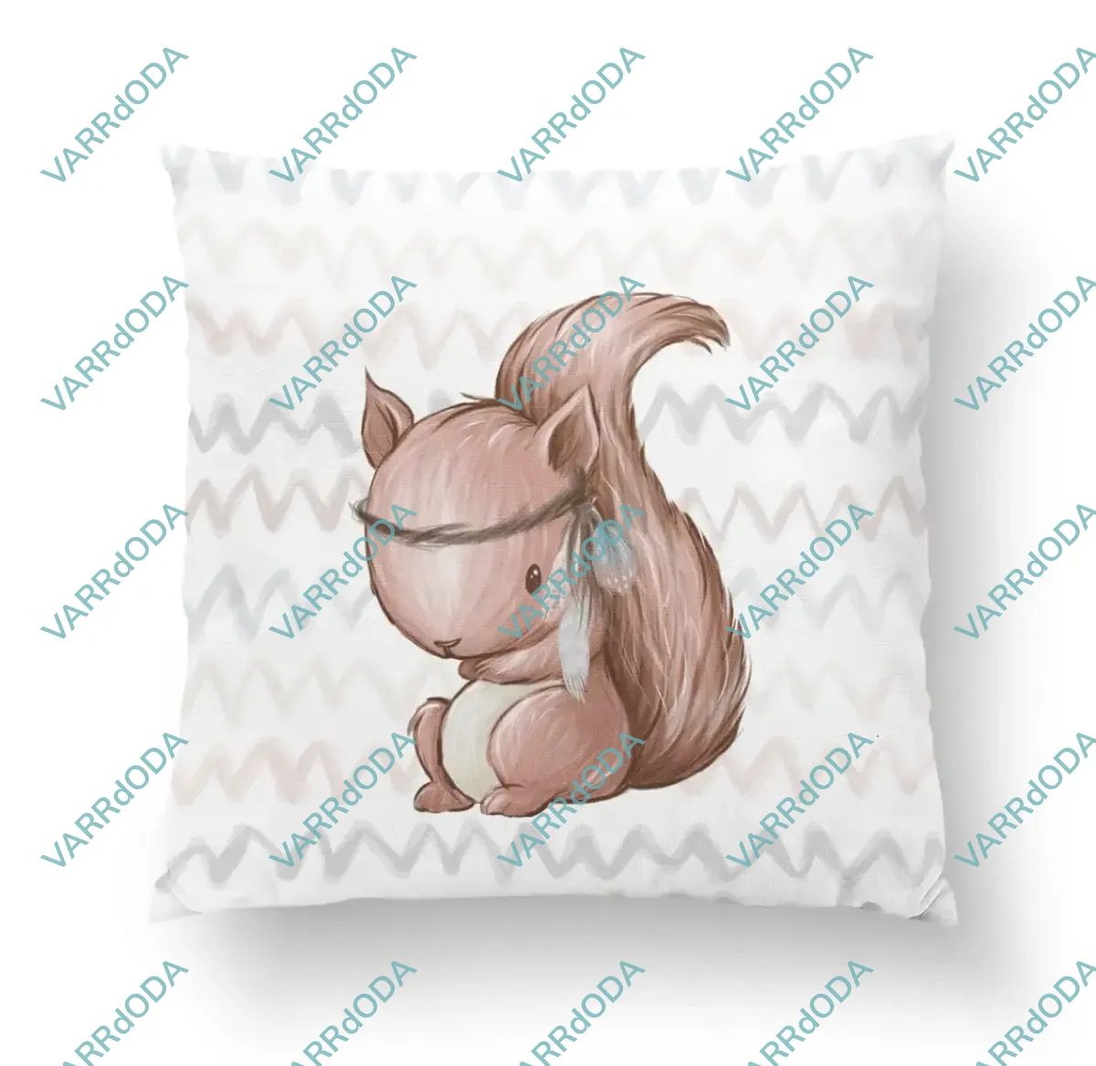 Erdei állatok, mókus prémium párna