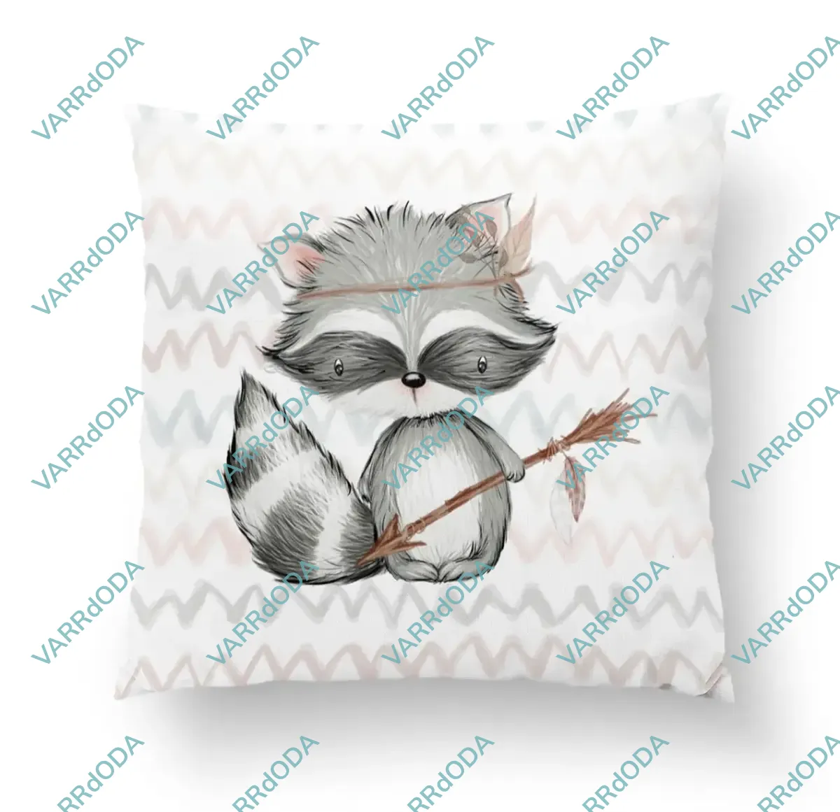 Erdei állatok, mosómedve prémium párna