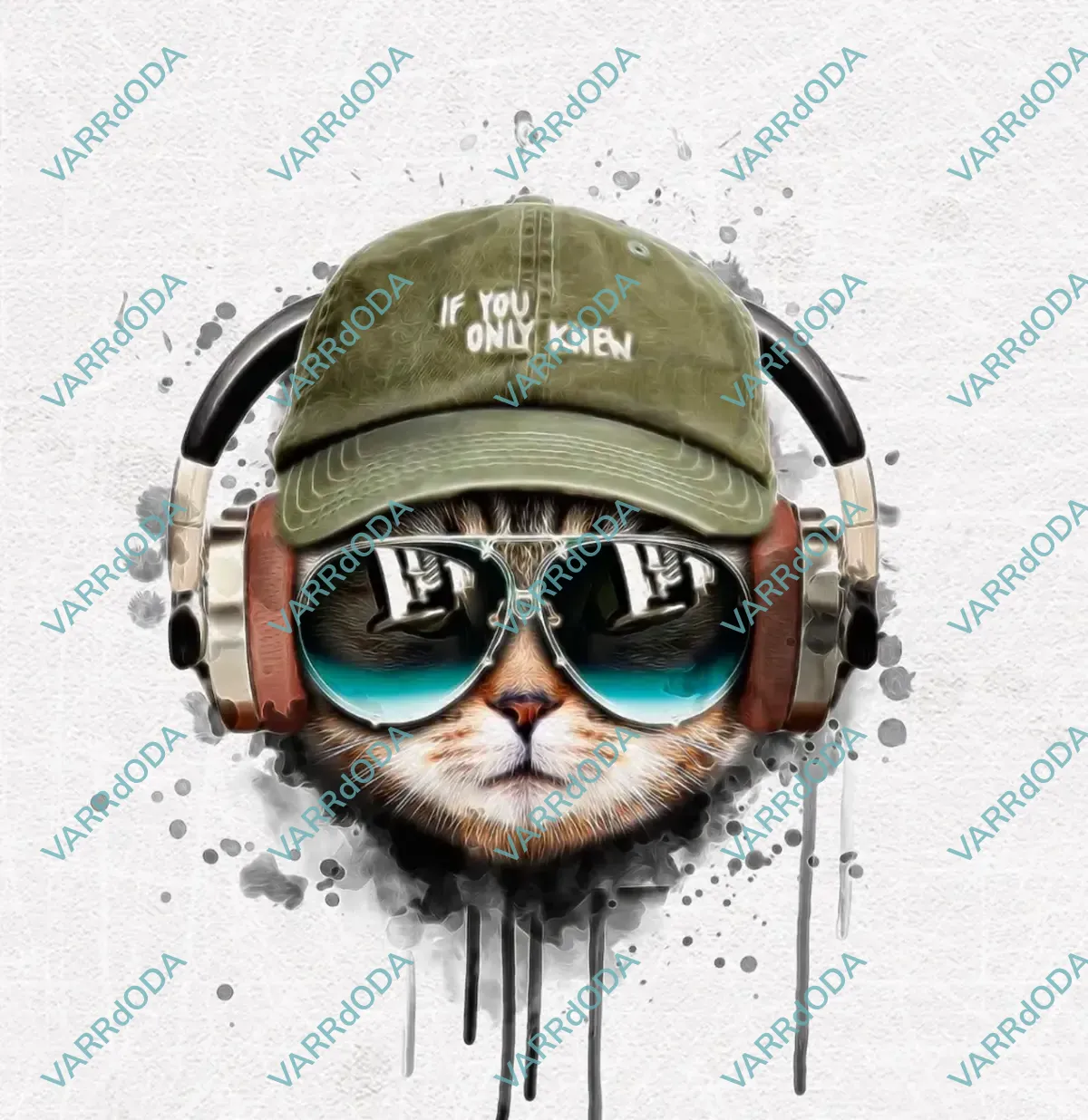 Hipster macska prémium párna