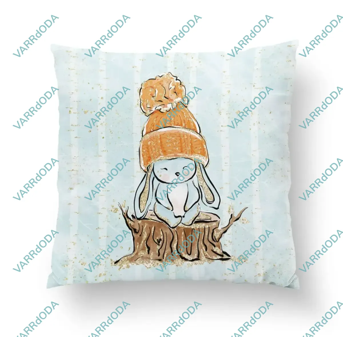 Nyúl a fatörzsön prémium párna