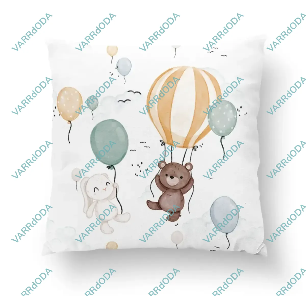 Repülő nyuszi és maci prémium párna