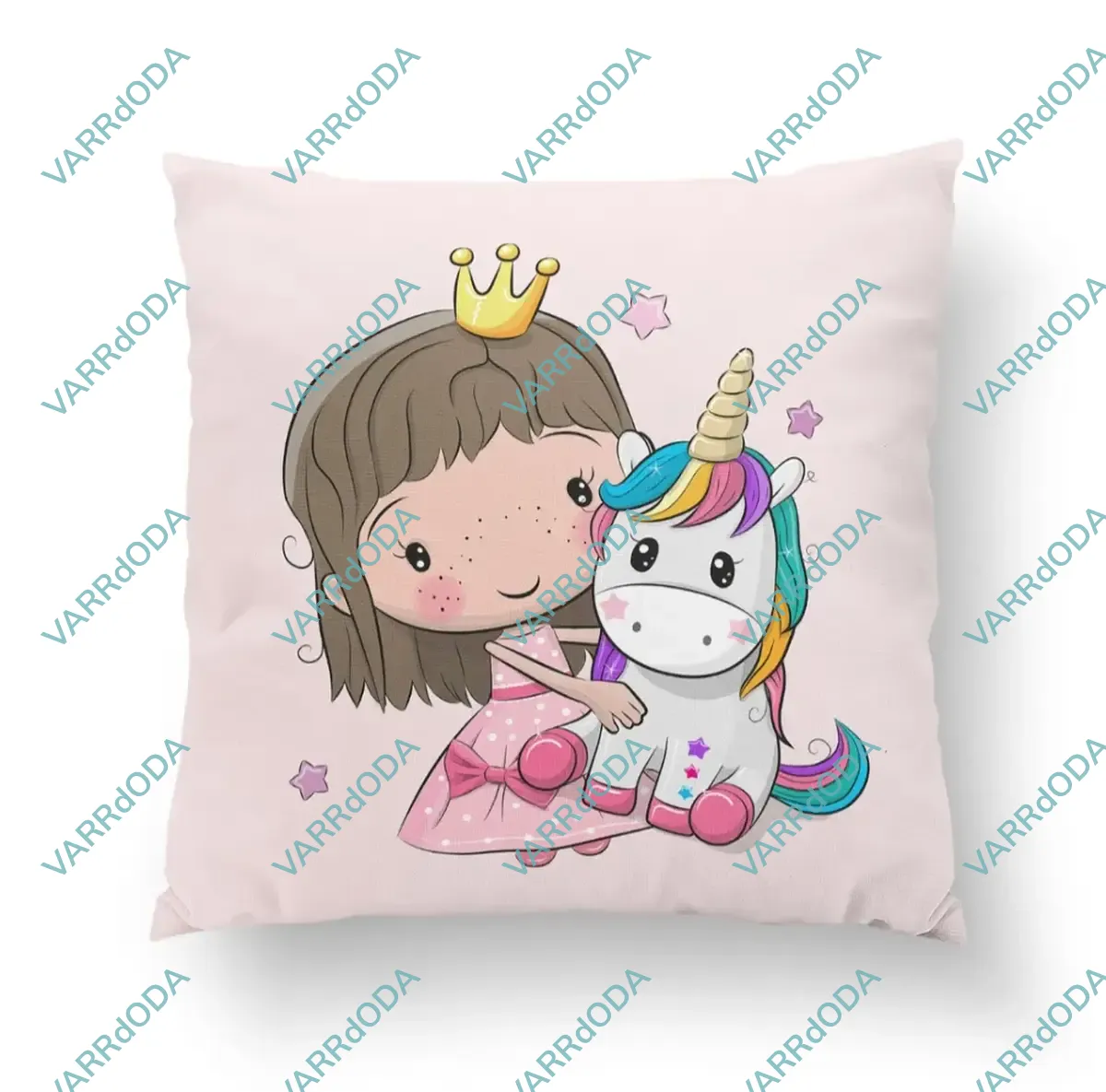 Szivárvány unikornis és a hercegnő prémium párna