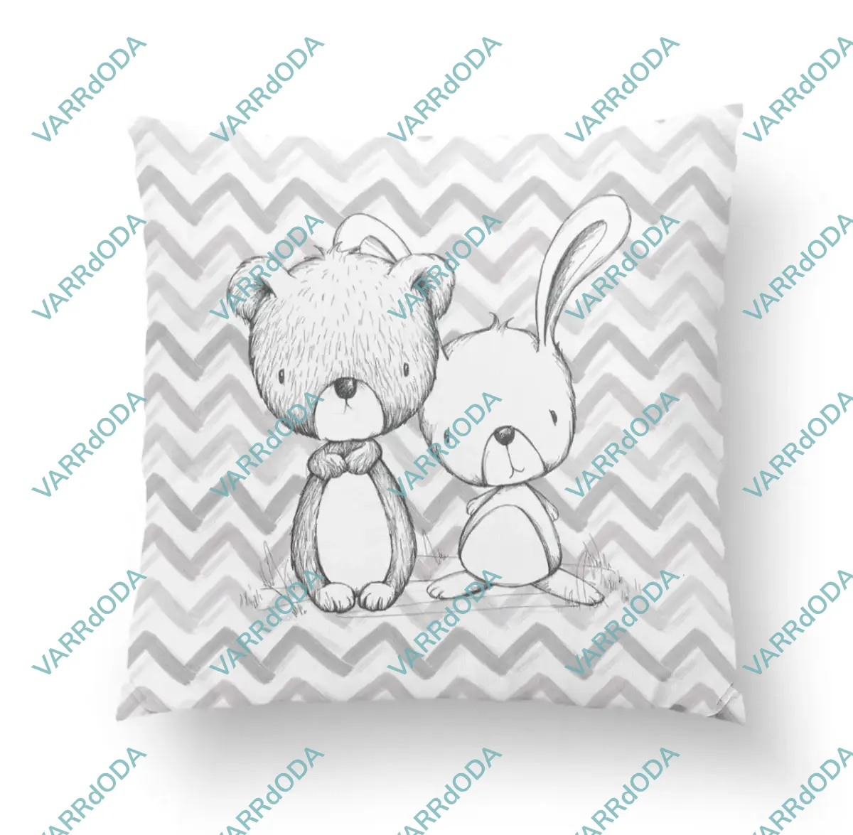 Szürke állatok prémium párna