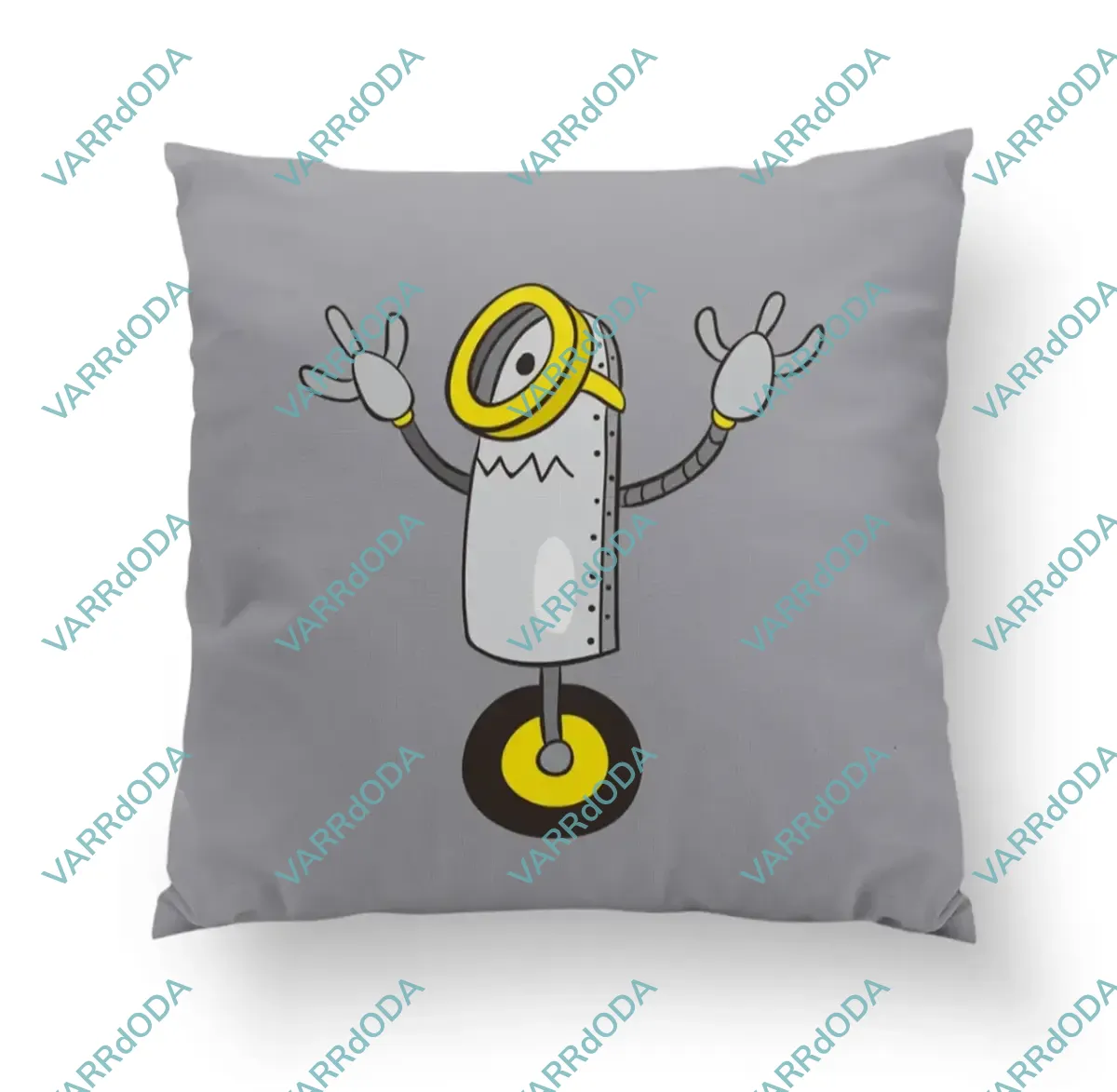 Szürke guruló robot prémium párna