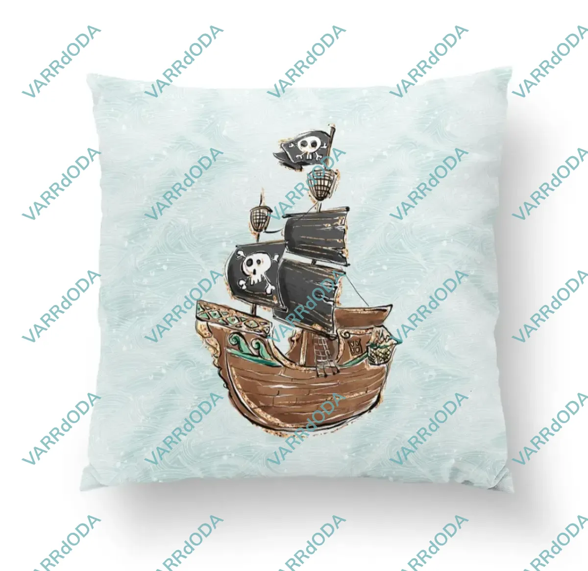 Tenger, kalózhajó prémium párna