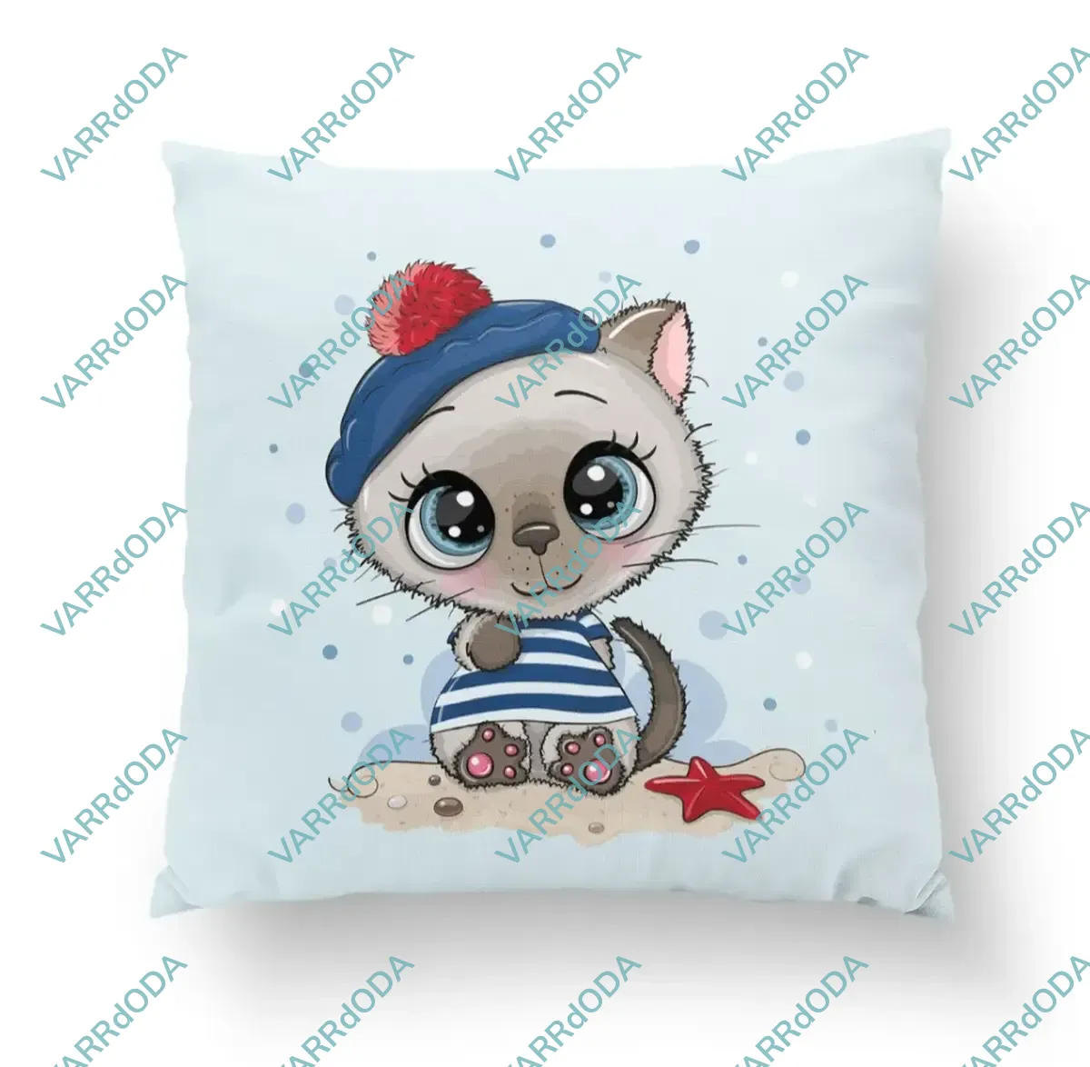 Tengerész cica prémium párna