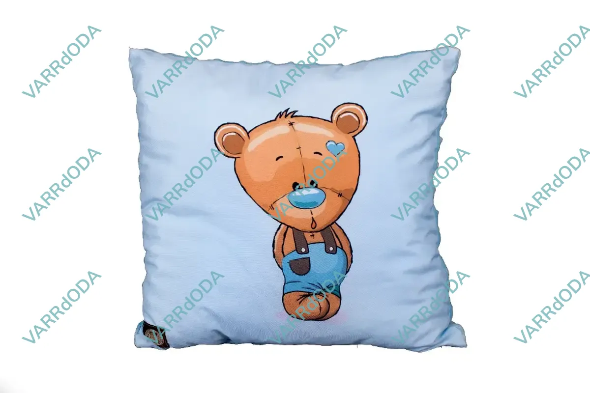 Kék maci díszpárna