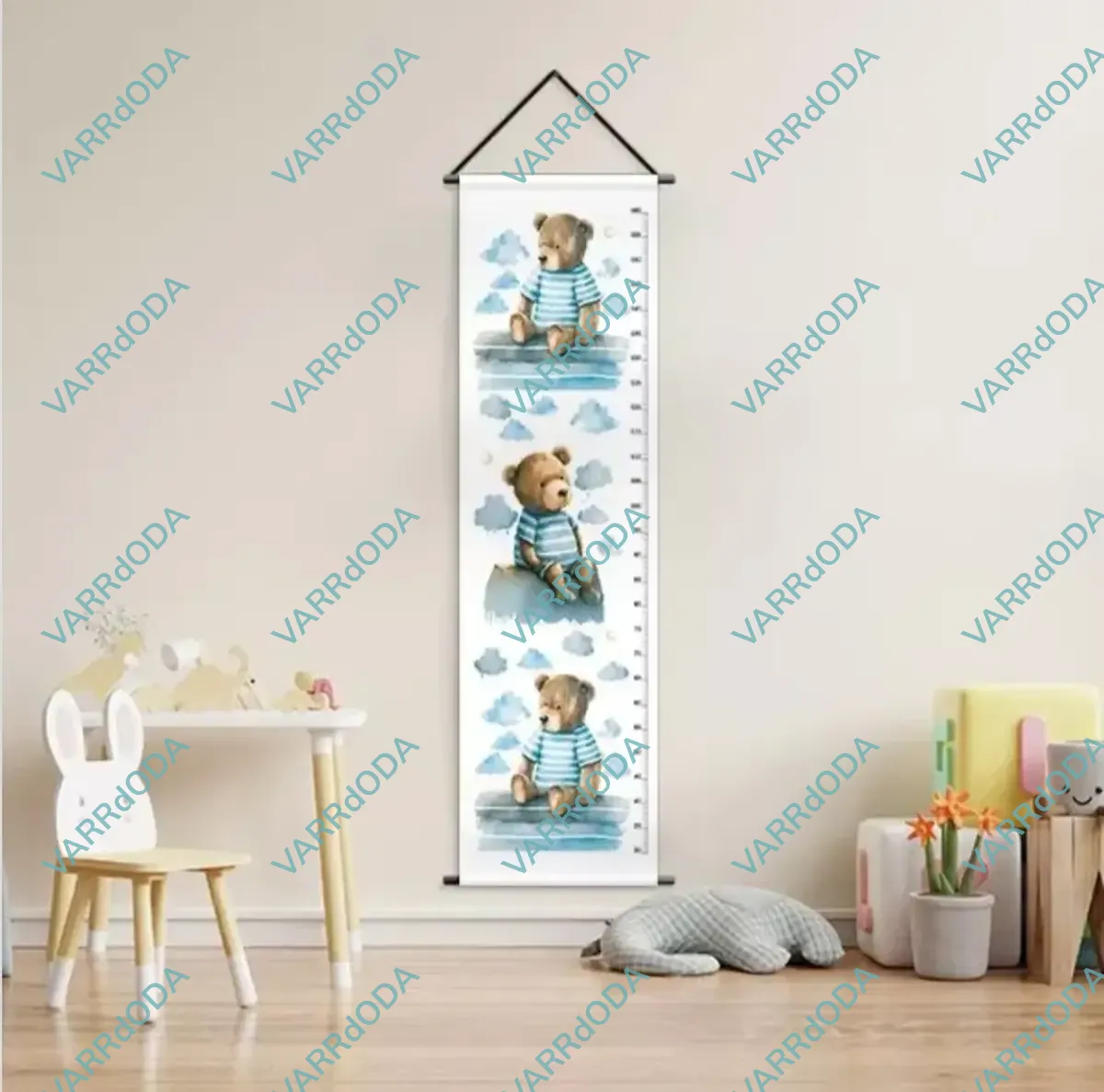 Kék teddy  magasság mérő