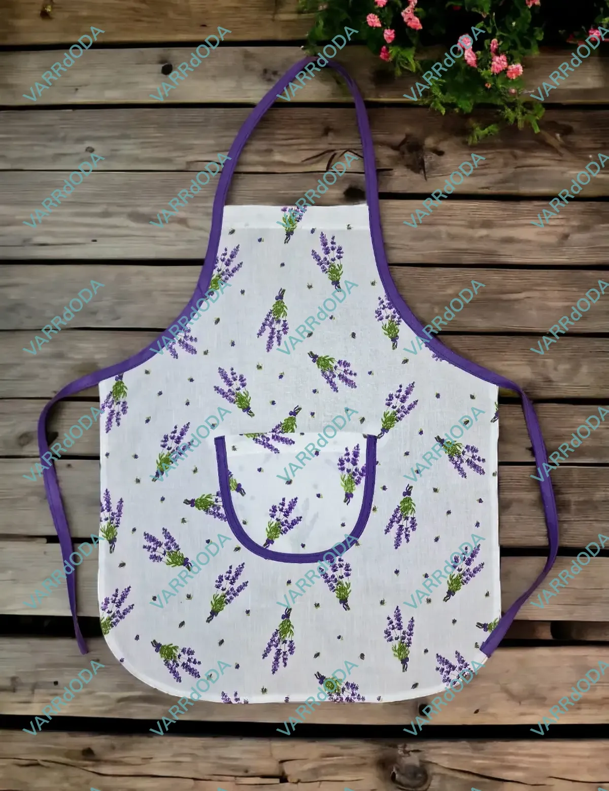 Csokros levendulás kötény felnőtteknek