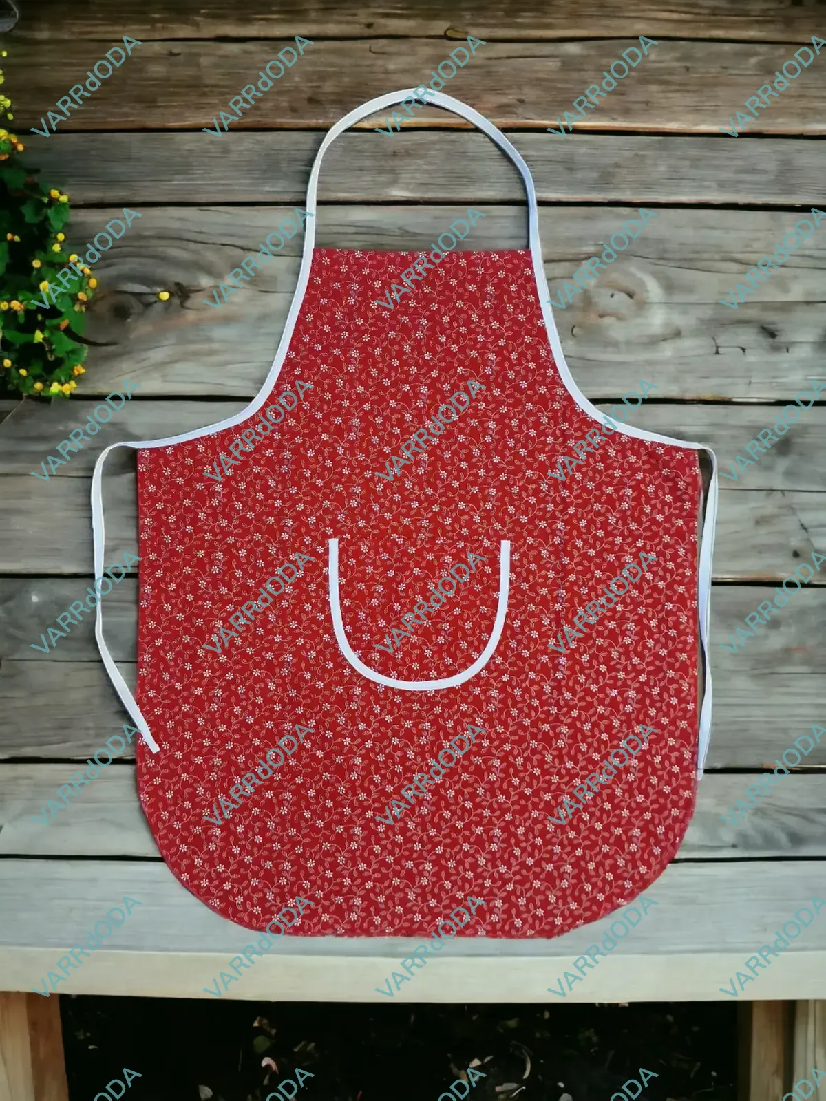 Pirosfestő kötény felnőtteknek