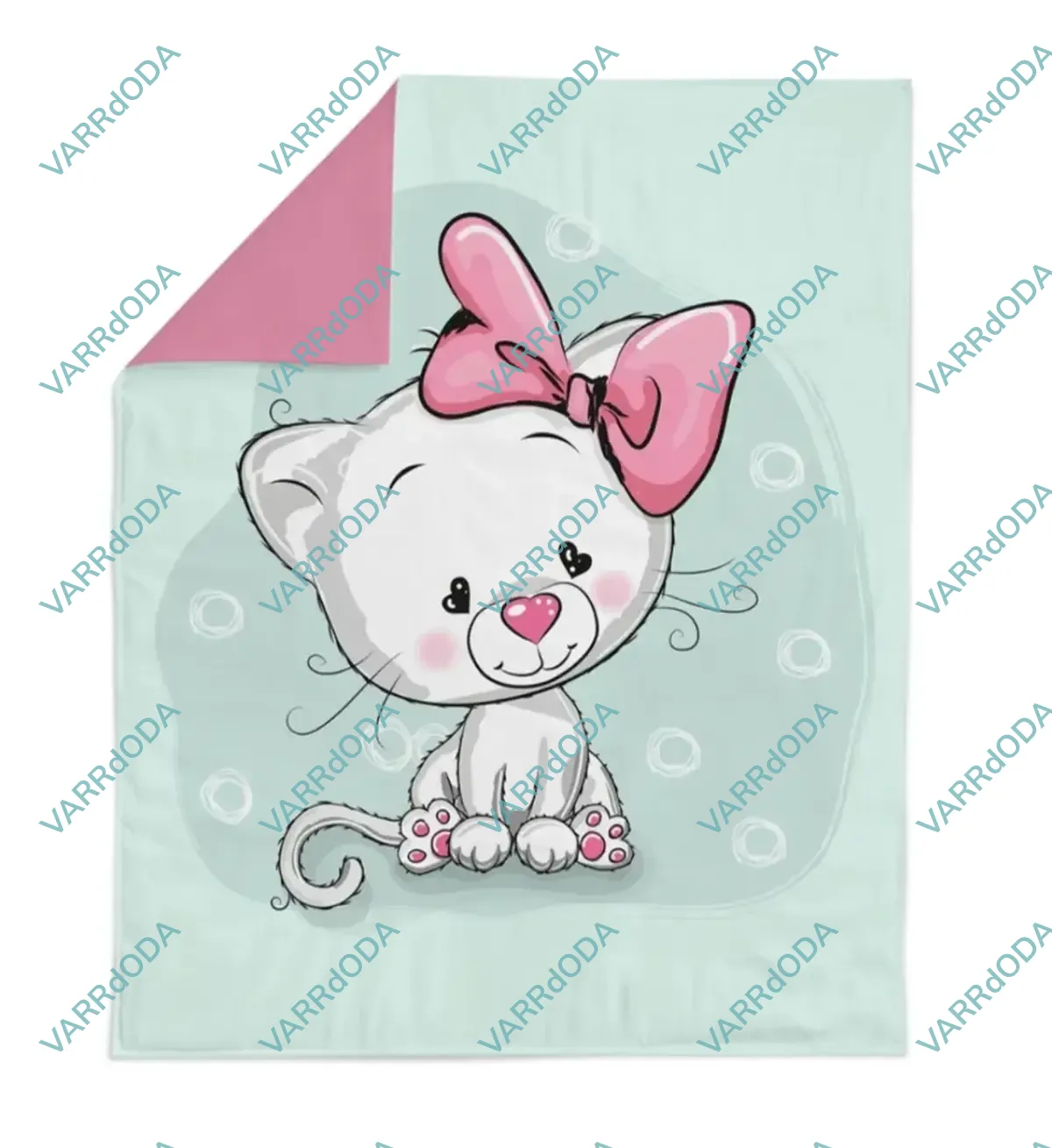 Cica szivárvánnyal prémium takaró