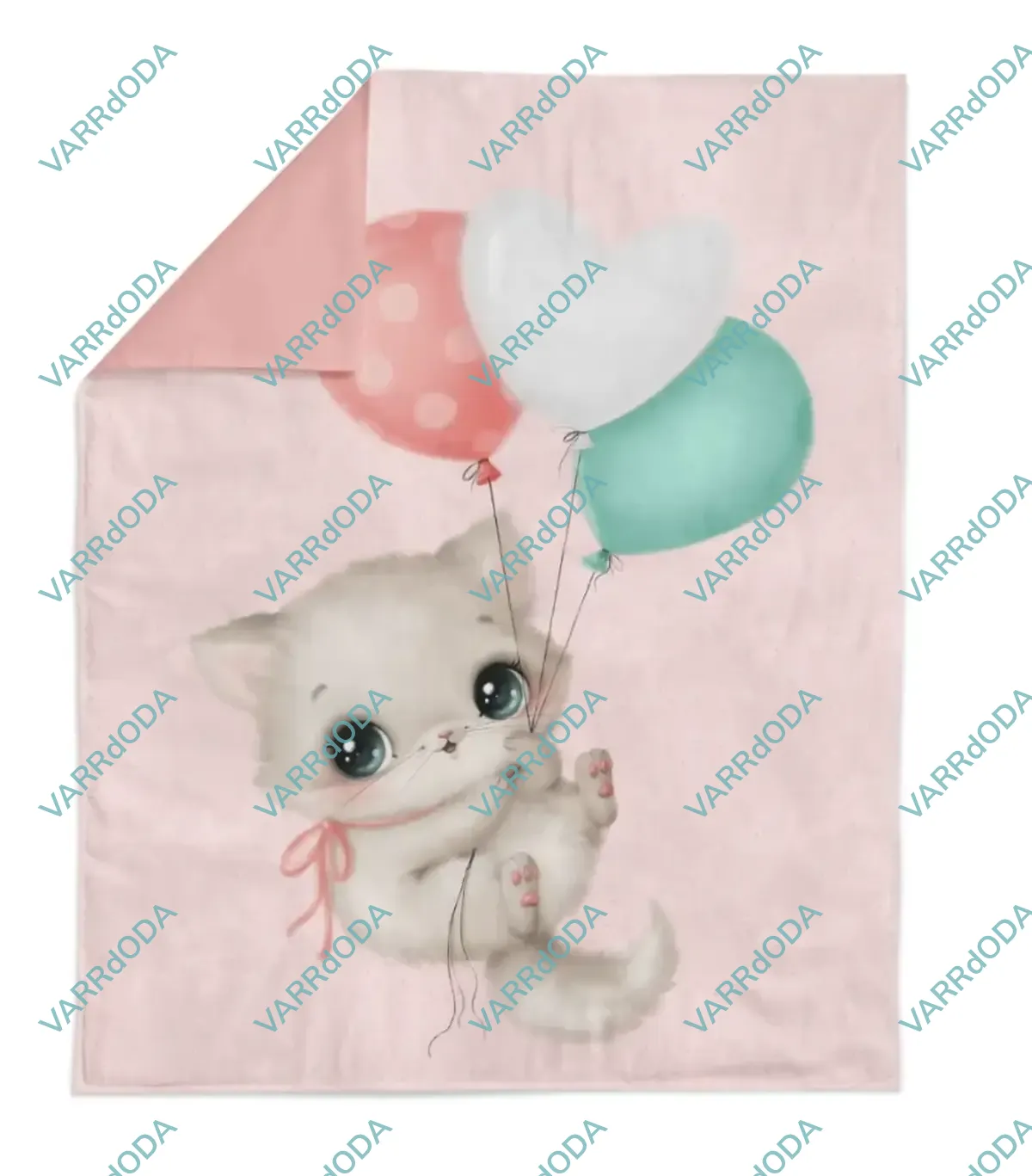 Cuki cica rózsaszín prémium takaró