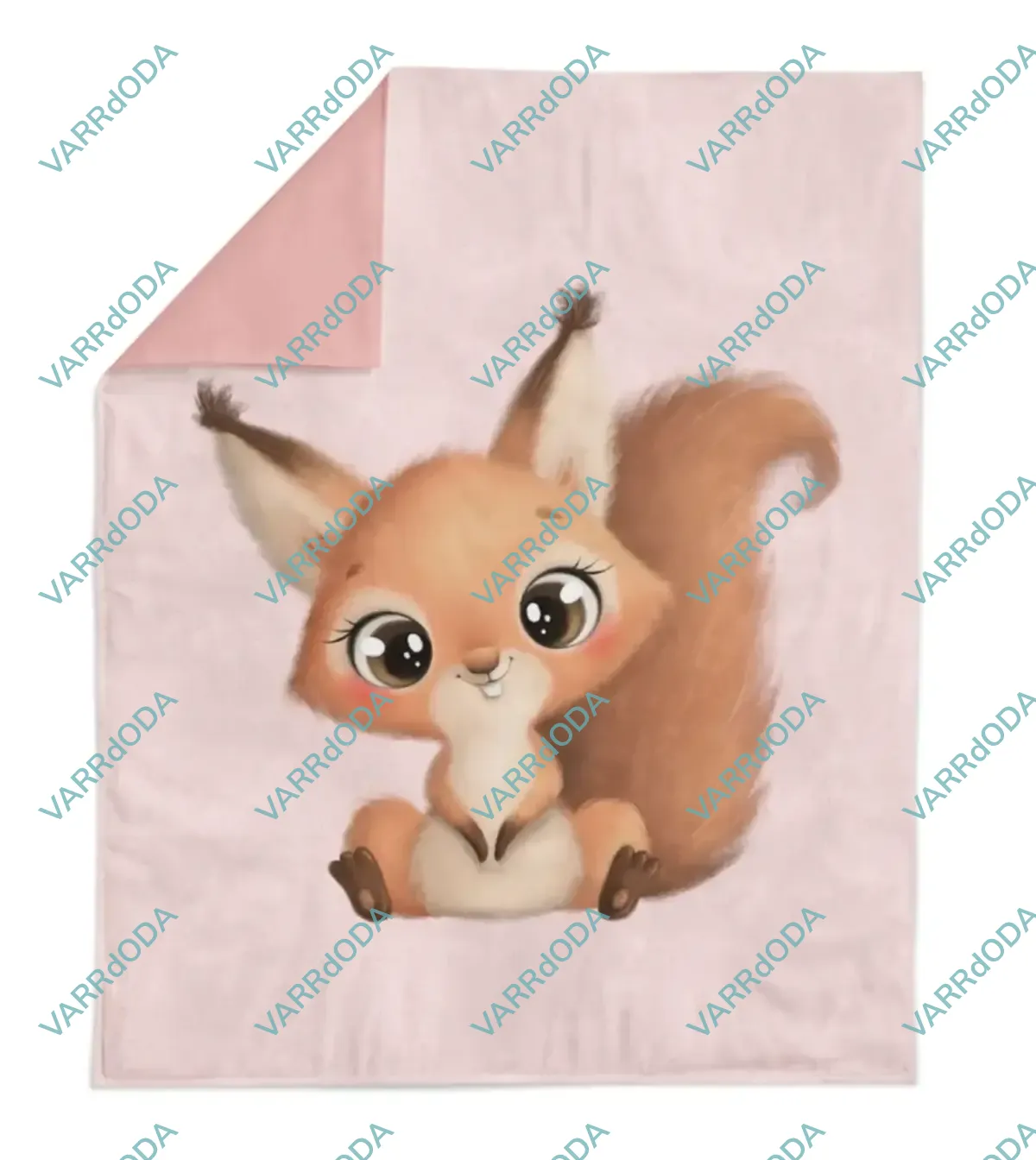 Cuki mókus rózsaszín  prémium takaró
