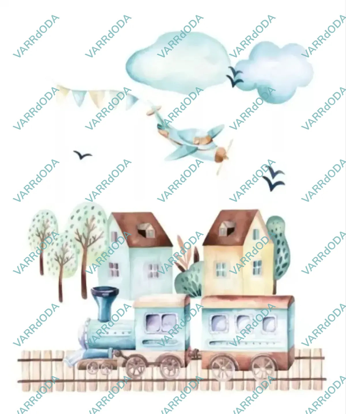 Retro vonat prémium takaró