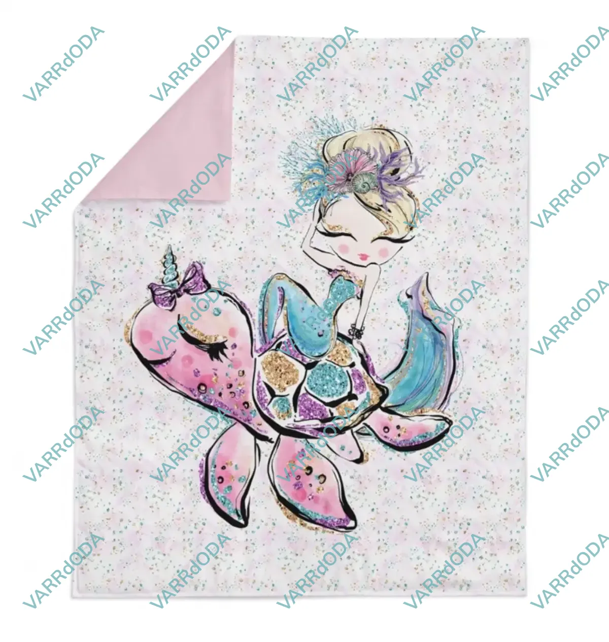 Óceán, sellő és teknős prémium takaró