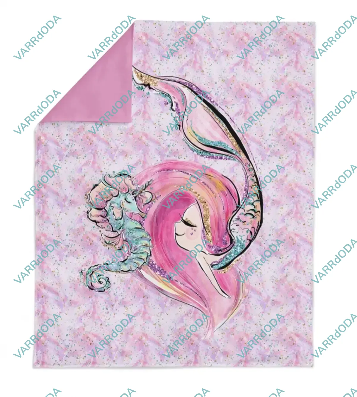 Óceán, sellő és csikóhal prémium takaró