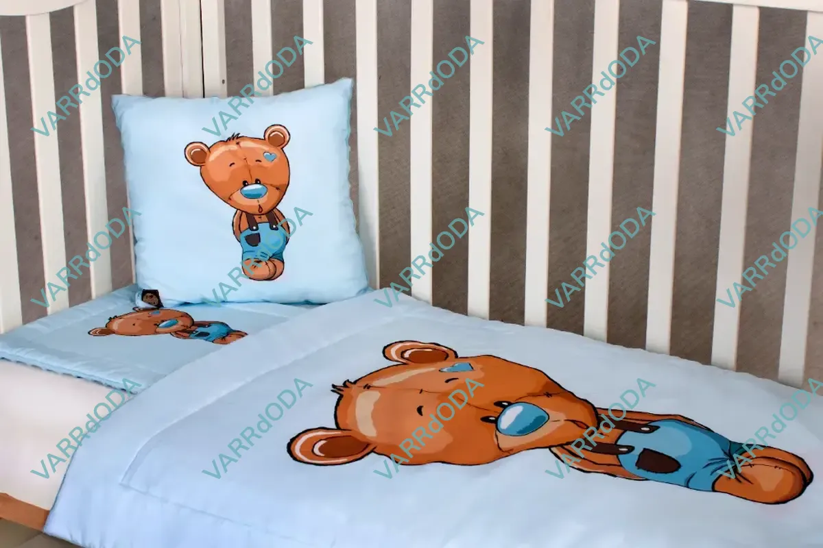 Kék maci ágynemű szett