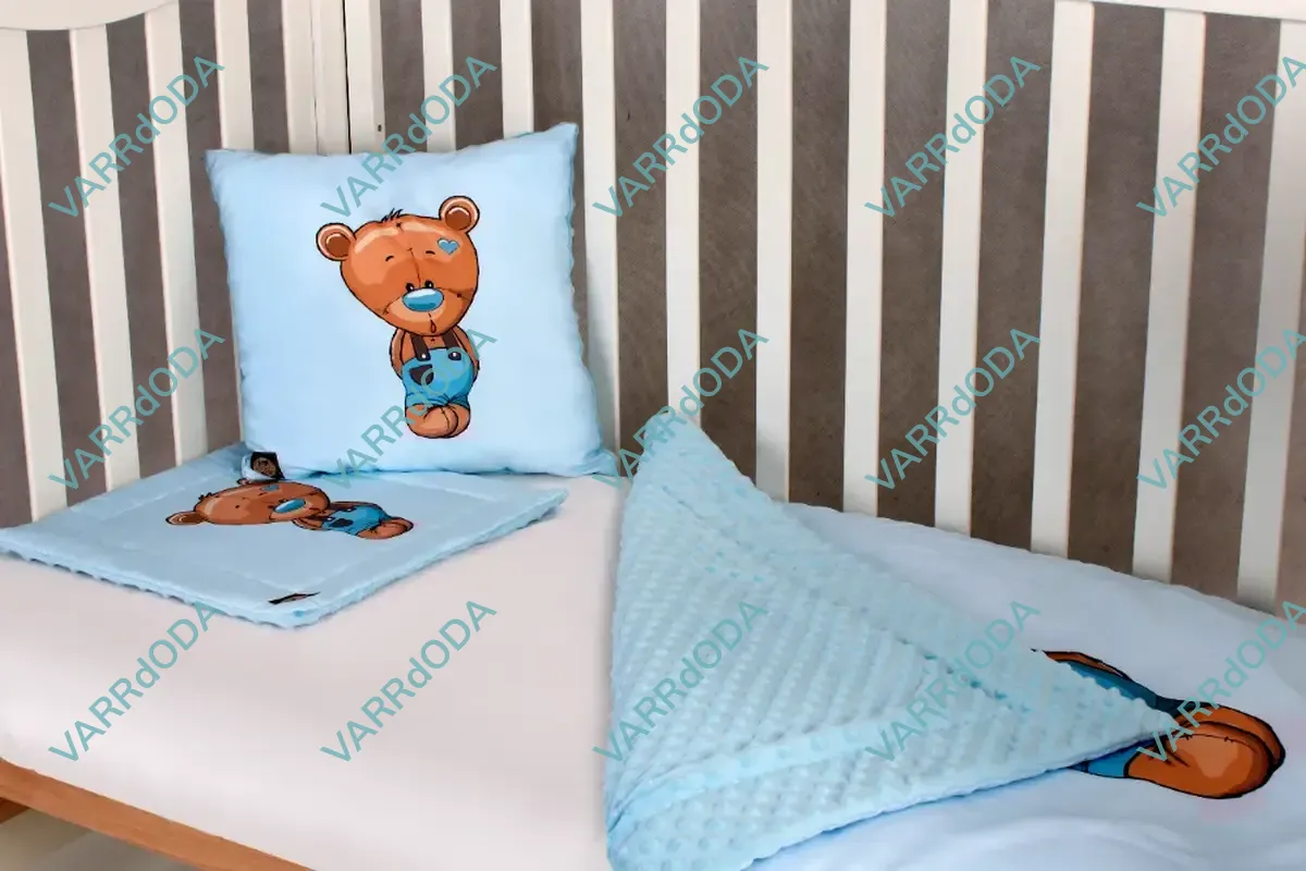 Kék maci ágynemű szett