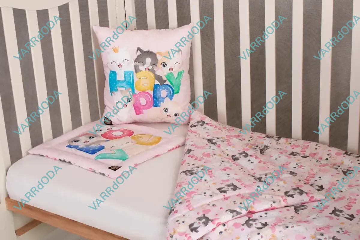 Boldog cicák prémium ágynemű szett