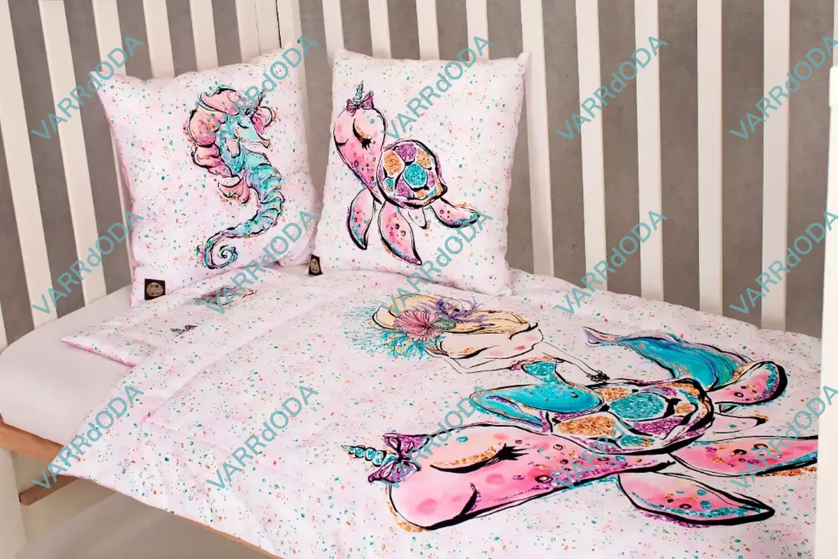 Sellő és a teknős prémium ágynemű szett