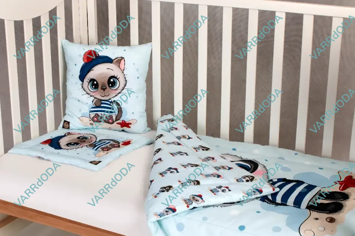 Tengerész cica prémium ágynemű szett