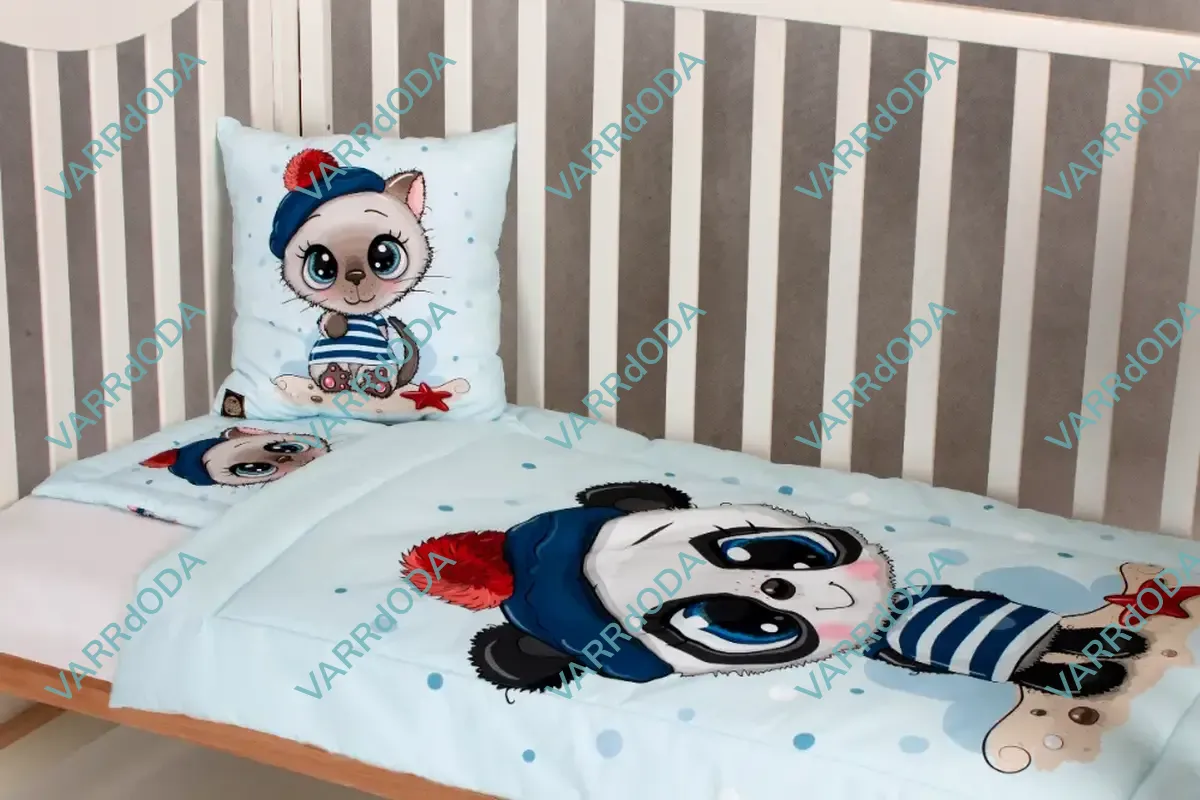 Tengerész cica prémium ágynemű szett