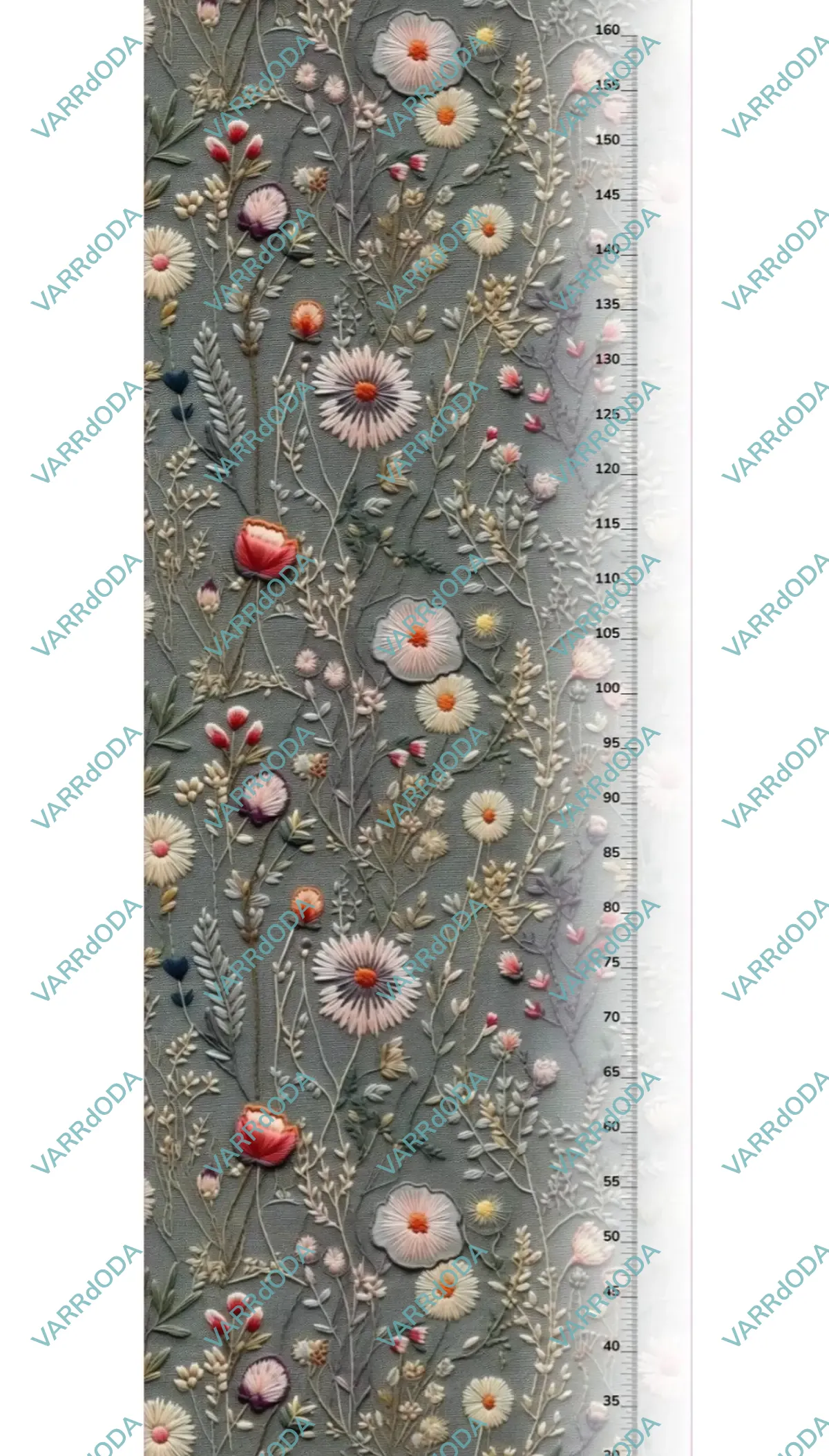 Hímzett hatású virágok  magasság mérő