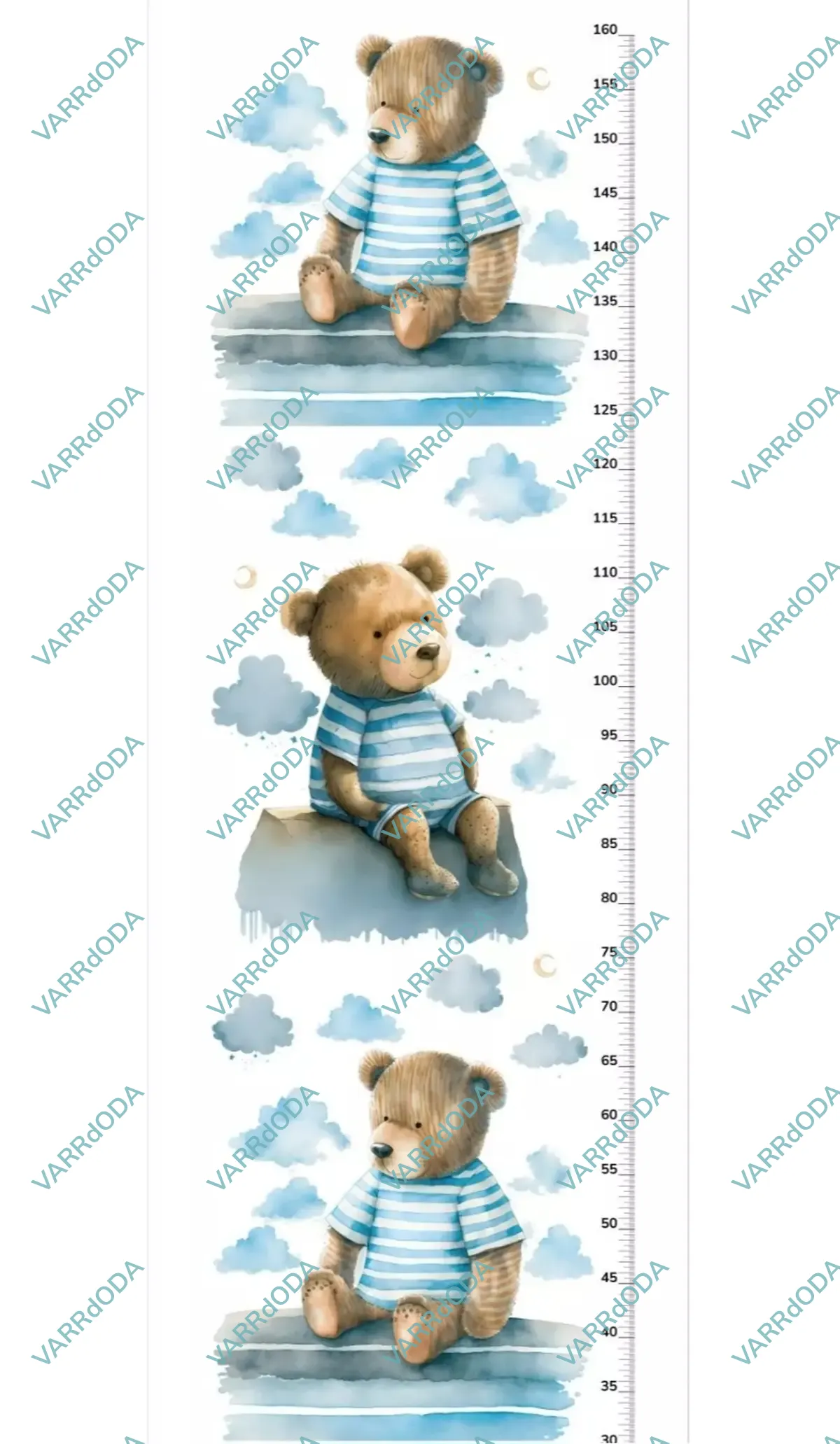 Kék teddy  magasság mérő