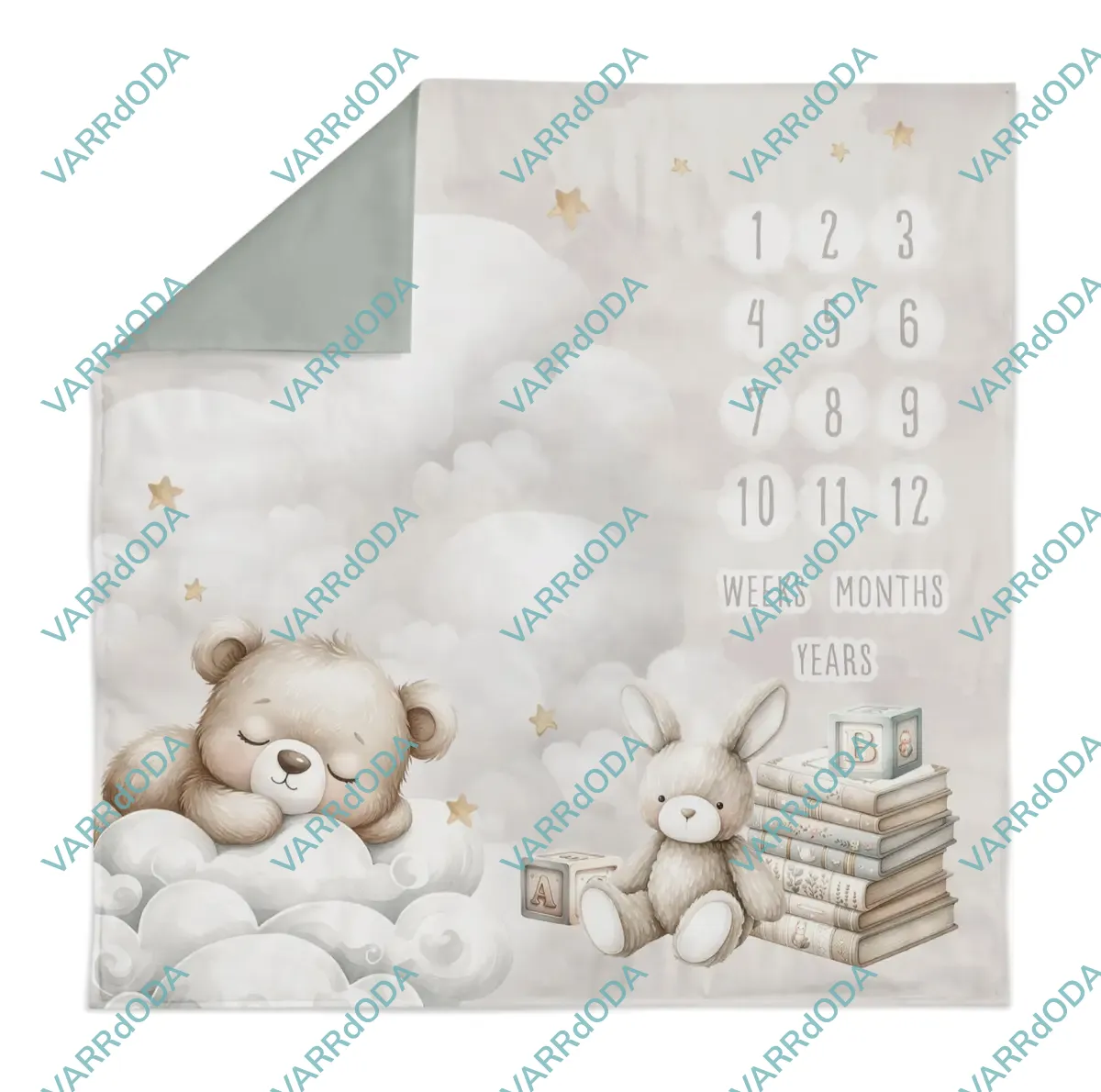 Alvó maci mérföldkő takaró