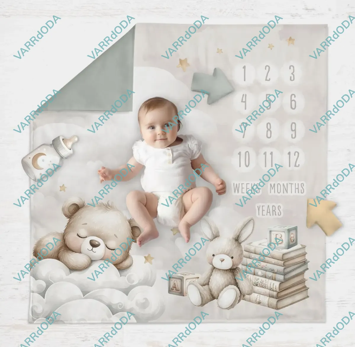 Alvó maci mérföldkő takaró