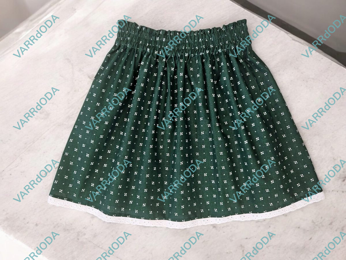 Zöld népi szoknya