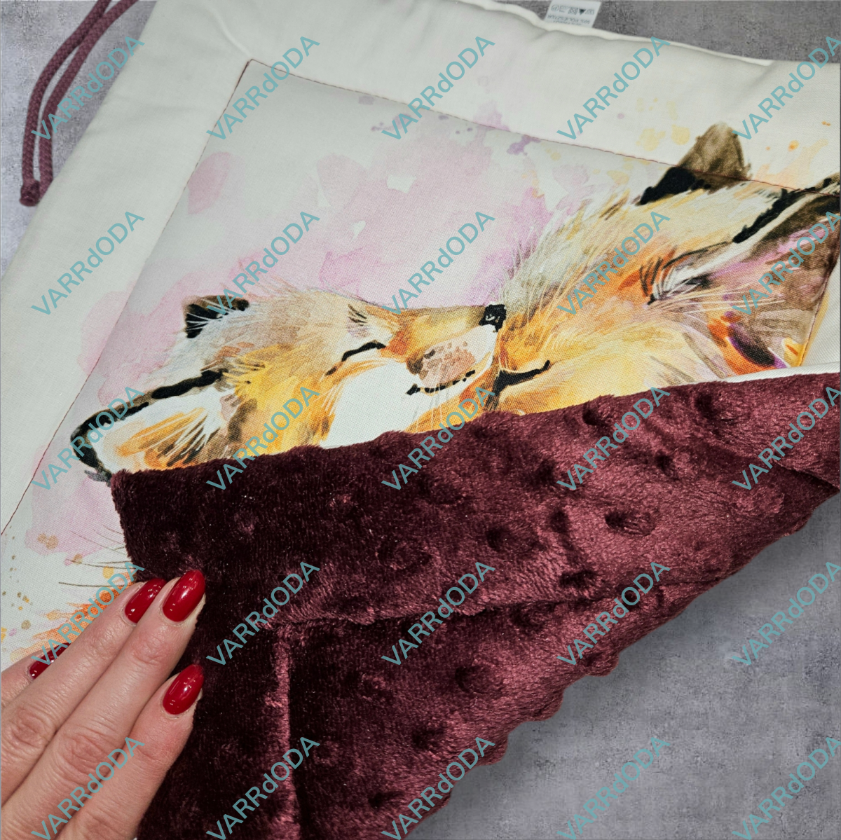 Két róka ülőpárna