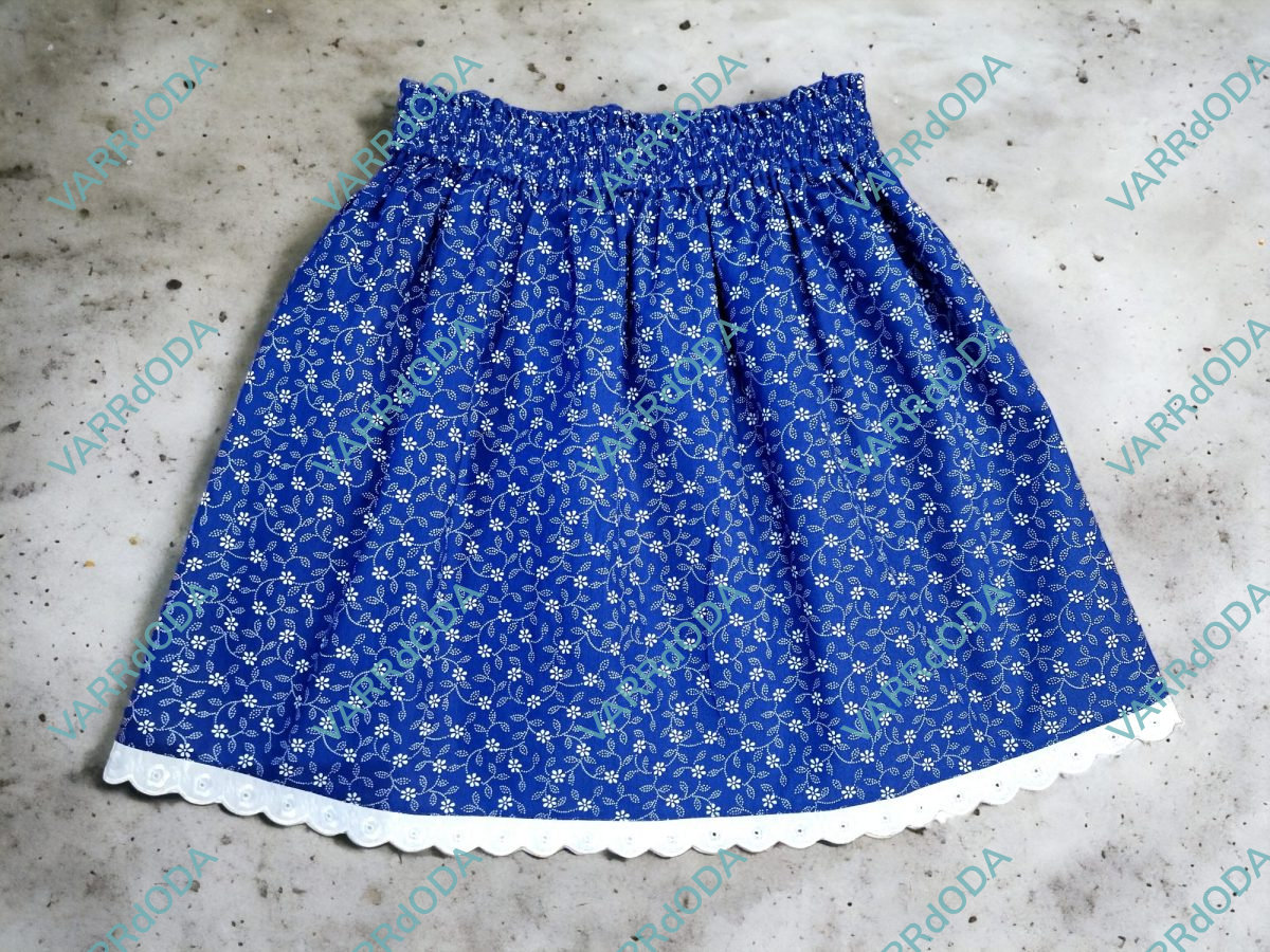 Indás kékfestő szoknya
