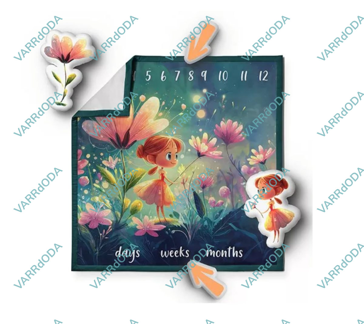 Vörös hajú tündér mérföldkő takaró