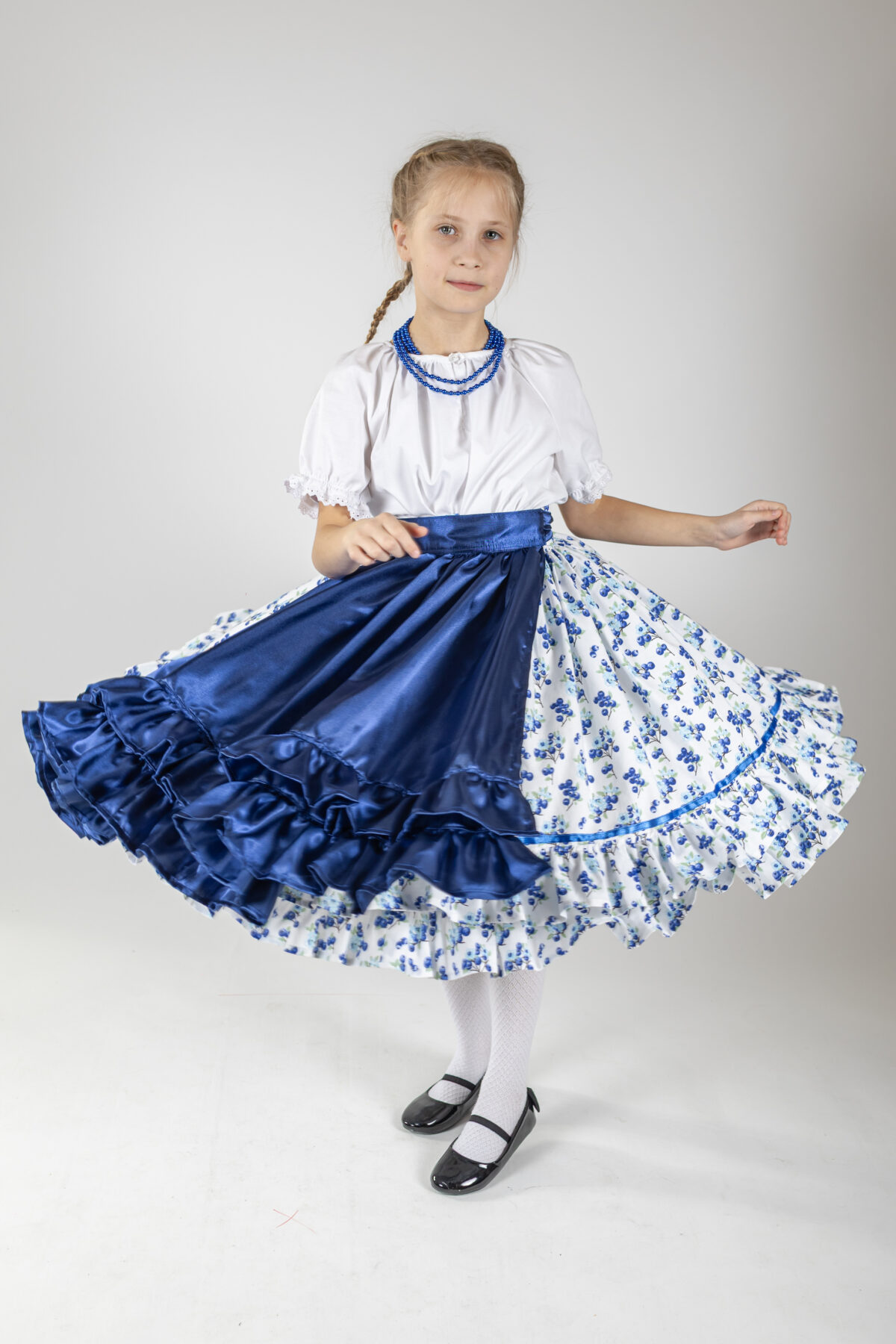 Áfonyás kétfodros néptáncos szoknya - Image 3